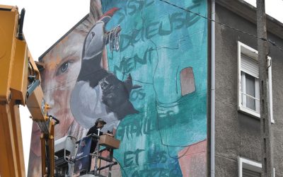 Akut démarre une nouvelle fresque rue du Fort Rouge